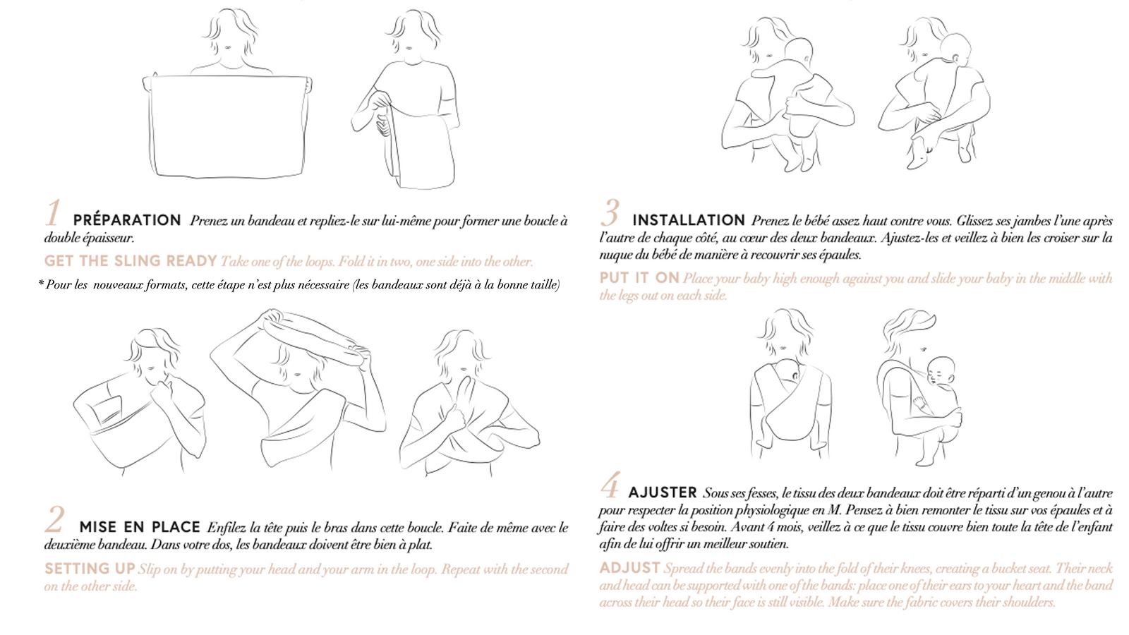 Echarpe de discount portage 2 bandeaux